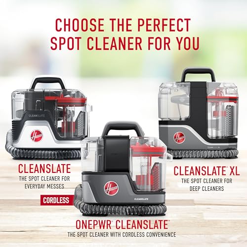 Hoover CleanSlate Plus Portable Carpet & Upholstery Spot Cleaner, Carpet Cleaner Machine, Pet Stain Remover, Car and Auto Detailer, Powerful Suction with Versatile Tools, FH14050, White