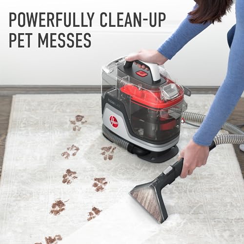 Hoover CleanSlate Plus Portable Carpet & Upholstery Spot Cleaner, Carpet Cleaner Machine, Pet Stain Remover, Car and Auto Detailer, Powerful Suction with Versatile Tools, FH14050, White